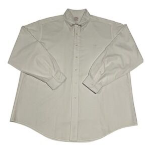 Brooks Brothers 346 Men's XL White The Original Polo Shirt All Supima Cotton ECU